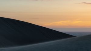 Preview wallpaper desert, sand, dunes, sky, evening