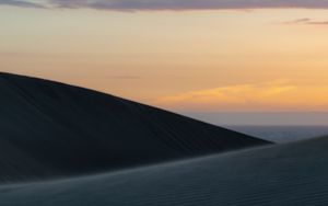 Preview wallpaper desert, sand, dunes, sky, evening