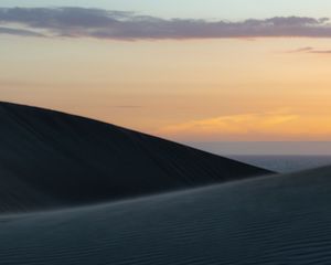 Preview wallpaper desert, sand, dunes, sky, evening