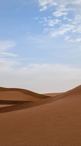 Preview wallpaper desert, sand, dunes, sky, hills