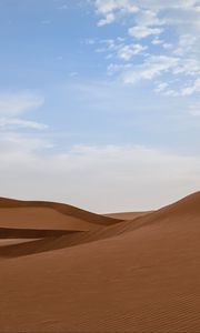 Preview wallpaper desert, sand, dunes, sky, hills