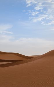 Preview wallpaper desert, sand, dunes, sky, hills