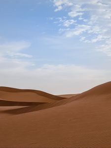 Preview wallpaper desert, sand, dunes, sky, hills