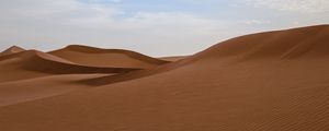 Preview wallpaper desert, sand, dunes, sky, hills