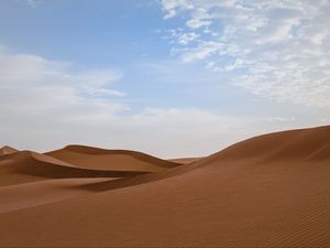 Preview wallpaper desert, sand, dunes, sky, hills