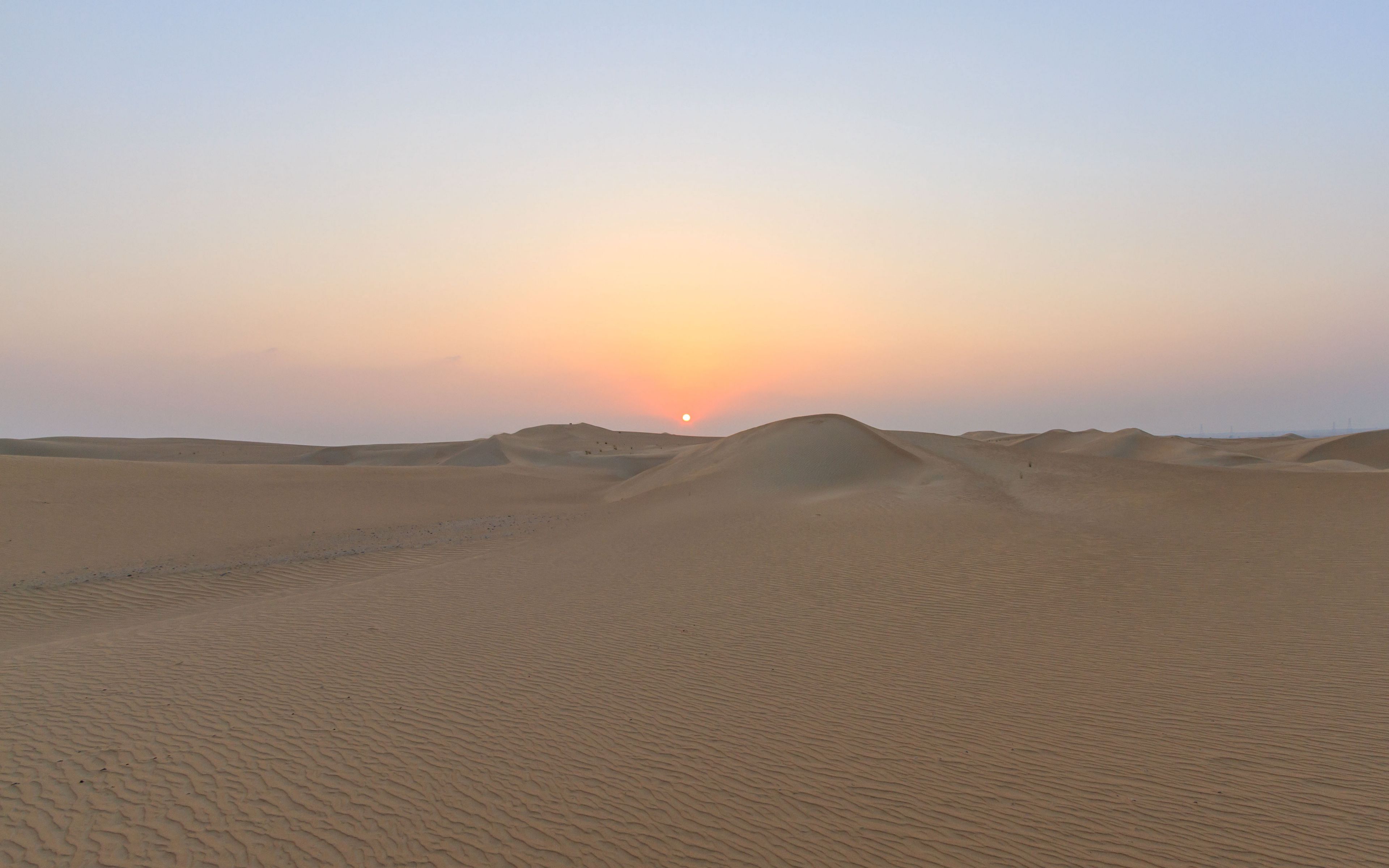 Download Wallpaper 3840x2400 Desert Sand Dunes Sun Sunset 4k Ultra