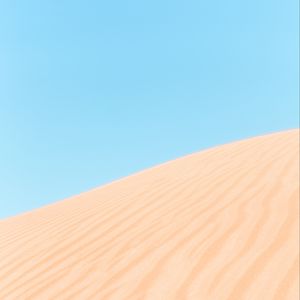 Preview wallpaper desert, sand, hill, sky, minimalism