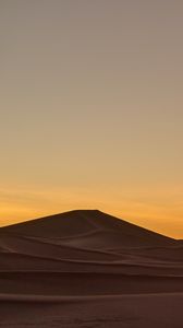 Preview wallpaper desert, sand, hill, sunset, sky