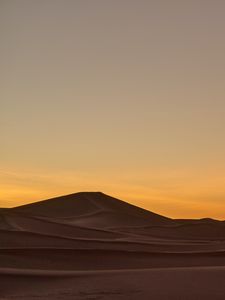 Preview wallpaper desert, sand, hill, sunset, sky