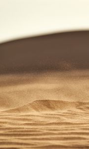 Preview wallpaper desert, sand, hill, dust, particles