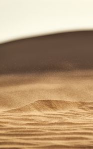 Preview wallpaper desert, sand, hill, dust, particles