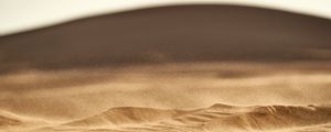 Preview wallpaper desert, sand, hill, dust, particles