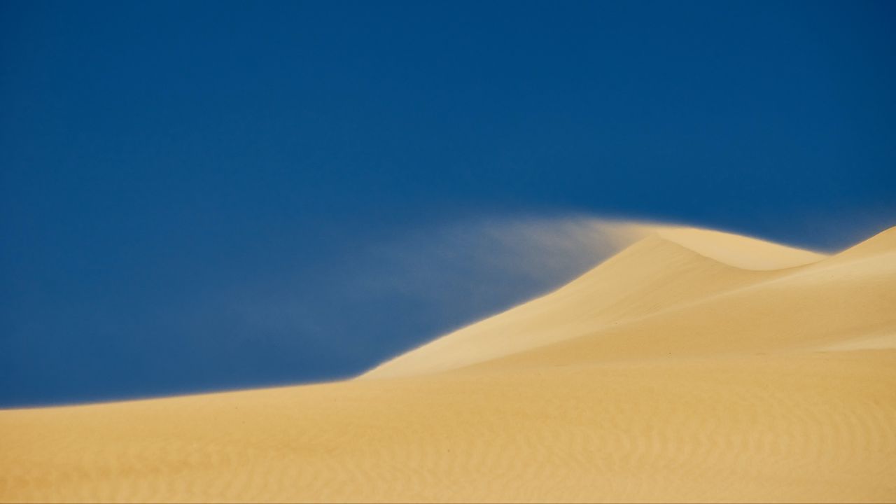 Wallpaper desert, sand, hill, dust, sky