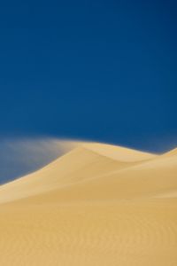 Preview wallpaper desert, sand, hill, dust, sky
