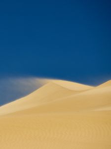 Preview wallpaper desert, sand, hill, dust, sky