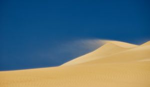 Preview wallpaper desert, sand, hill, dust, sky