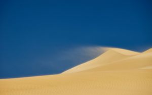 Preview wallpaper desert, sand, hill, dust, sky