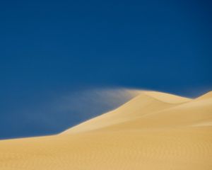 Preview wallpaper desert, sand, hill, dust, sky
