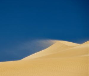 Preview wallpaper desert, sand, hill, dust, sky