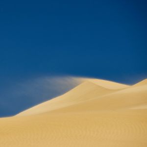 Preview wallpaper desert, sand, hill, dust, sky