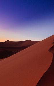 Preview wallpaper desert, sand, hill, line