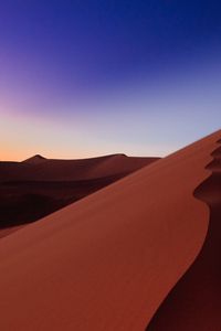 Preview wallpaper desert, sand, hill, line