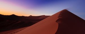 Preview wallpaper desert, sand, hill, line