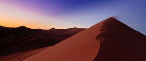 Preview wallpaper desert, sand, hill, line