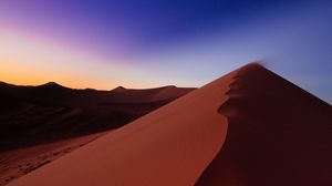 Preview wallpaper desert, sand, hill, line