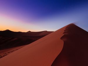 Preview wallpaper desert, sand, hill, line