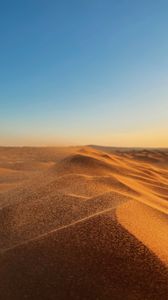 Preview wallpaper desert, sand, hills, horizon