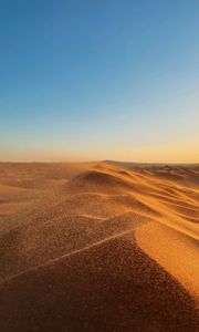 Preview wallpaper desert, sand, hills, horizon