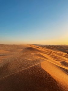 Preview wallpaper desert, sand, hills, horizon