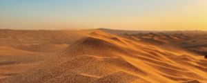 Preview wallpaper desert, sand, hills, horizon