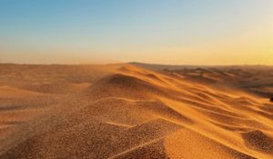 Preview wallpaper desert, sand, hills, horizon
