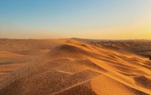 Preview wallpaper desert, sand, hills, horizon