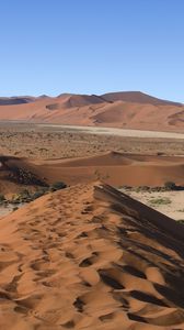 Preview wallpaper desert, sand, hills, traces