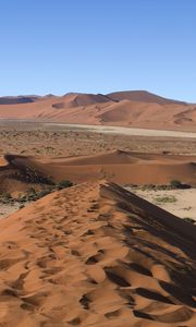 Preview wallpaper desert, sand, hills, traces