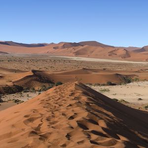 Preview wallpaper desert, sand, hills, traces
