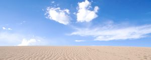 Preview wallpaper desert, sand, horizon, sky, dunes