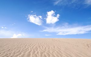 Preview wallpaper desert, sand, horizon, sky, dunes