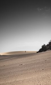 Preview wallpaper desert, sand, landscape, hilly, silhouettes