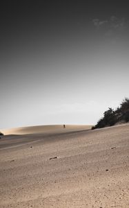 Preview wallpaper desert, sand, landscape, hilly, silhouettes