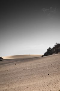 Preview wallpaper desert, sand, landscape, hilly, silhouettes