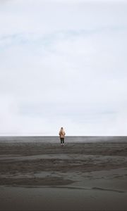 Preview wallpaper desert, sand, loneliness, horizon