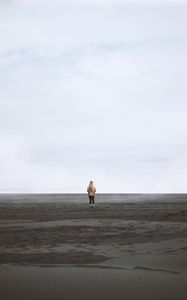 Preview wallpaper desert, sand, loneliness, horizon