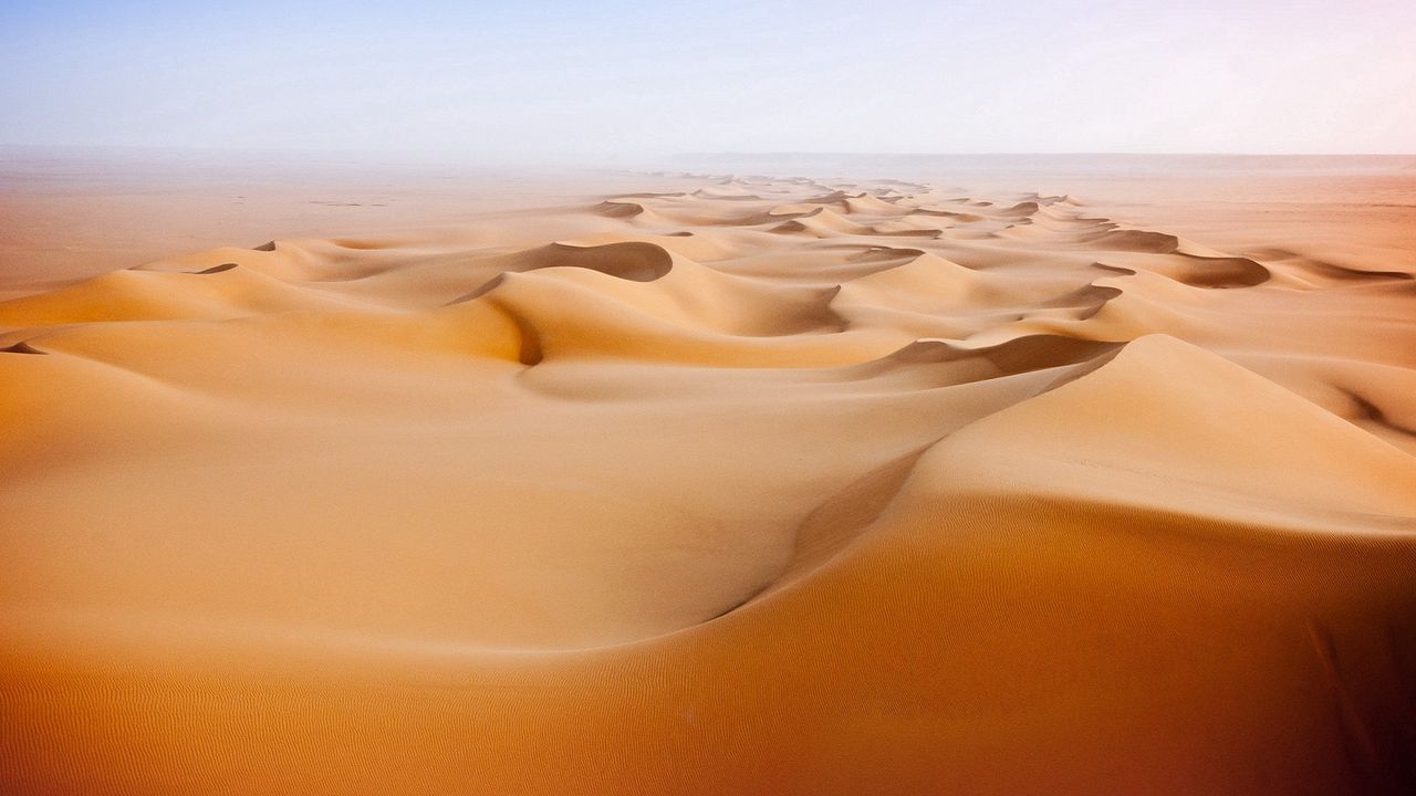 Wallpaper desert, sand, mountains