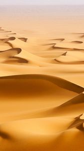 Preview wallpaper desert, sand, mountains, patterns, lines