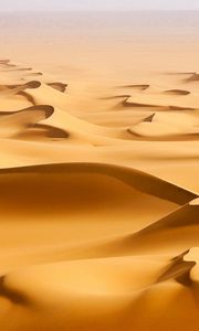 Preview wallpaper desert, sand, mountains, patterns, lines
