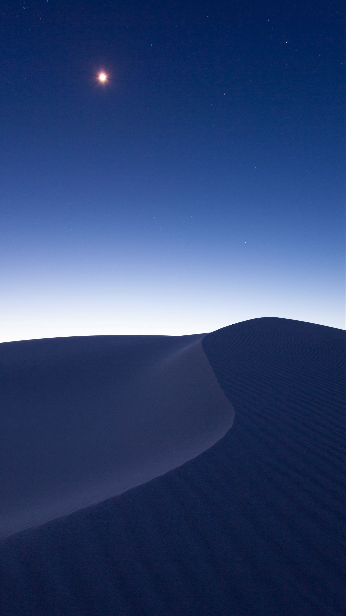 1440x2560 Wallpaper desert, sand, night